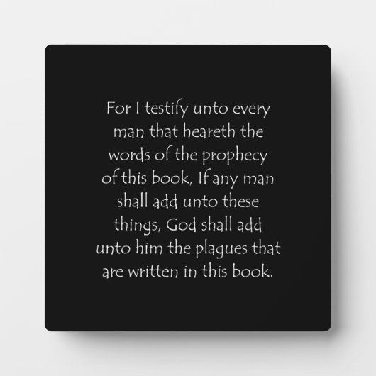 Biokunsturenz-Offenbarung 22 18 Fotoplatte (Vorderseite)