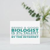 Biologe 3% Talent Postkarte (Stehend Vorderseite)