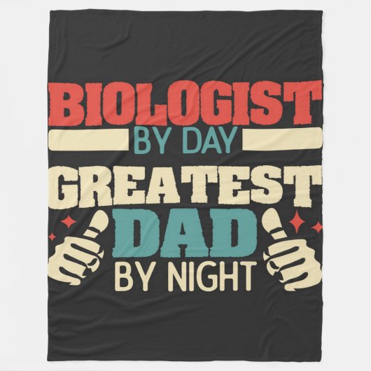 Biologe Bester Vater | Bester Vater je Fleecedecke (Vorderseite)