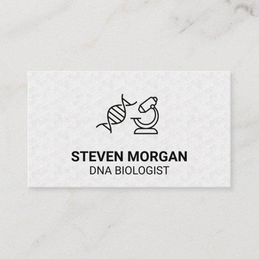 Biologe | DNA-Mikroskopsymbol Visitenkarte (Vorderseite)