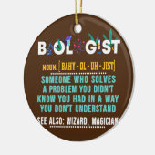 Biologe Funny Gift für Biologielehrer Keramik Ornament (Links)