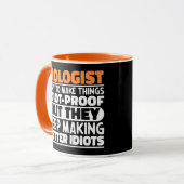 Biologe ich versuche Dinge Cool zu machen Lustige  Tasse (Vorderseite Links)