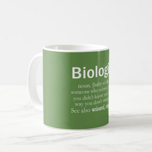 Biologe Kaffeetasse (Vorderseite Links)