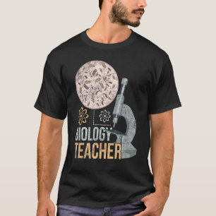 Biologe Mikrobiologielehrerin Mikroskop T-Shirt