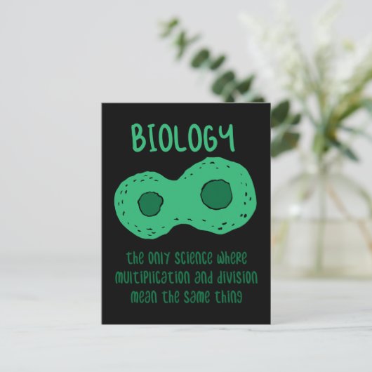 Biologe Postkarte (Stehend Vorderseite)