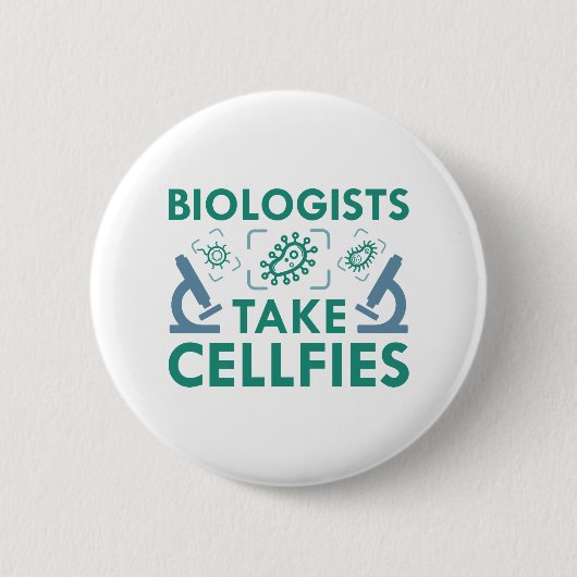 Biologen machen Cellfies Button (Vorderseite)