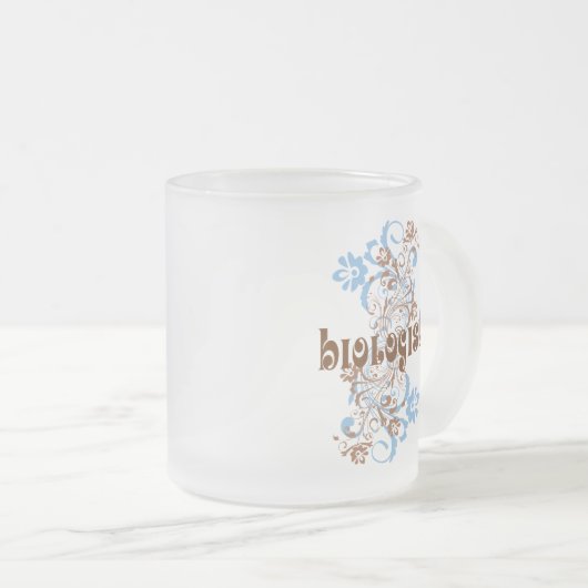 Biologen-niedliches Geschenk Mattglastasse (VorderseiteRechts)