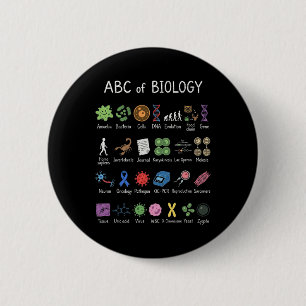 Biologie Alphabet Wissenschaft Bildung Lehrer Schü Button