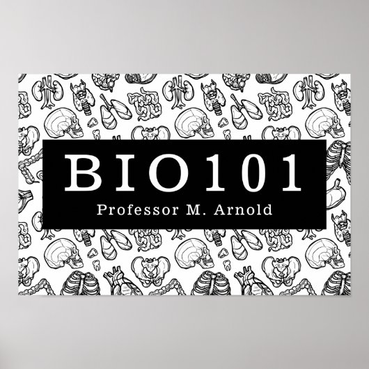 Biologie Anatomie Wissenschaft Klassenkurs Lehrer  Poster (Vorne)