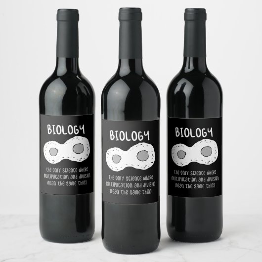 Biologie - Biologie - das einzige Geschenk der Wis Weinetikett (Flaschen)
