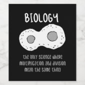 Biologie - Biologie - das einzige Geschenk der Wis Weinetikett (Einzelnes Label)