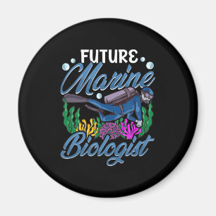 Biologie der niedlichen und lustigen Zukunft Meere Magnet