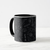 Biologie-Diagramm weiß auf schwarz Tasse (Vorderseite Links)