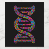 Biologie-DNA-Molekül Wort Cloud-Lehrer Weinetikett (Einzelnes Label)