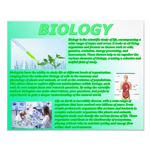 Biologie Fotodruck (Vorne)