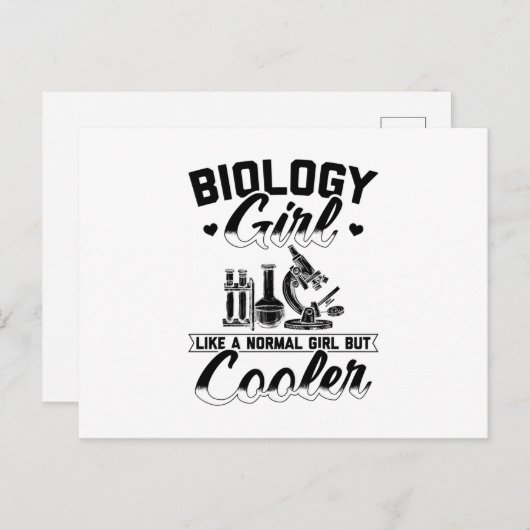 Biologie | Geschenk für Biologe Laborstudie Postkarte (Vorne/Hinten)