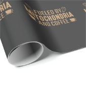 Biologie gespeist von Mitochondrien und Kaffeelieb Geschenkpapier (Rolleneckpunkt)