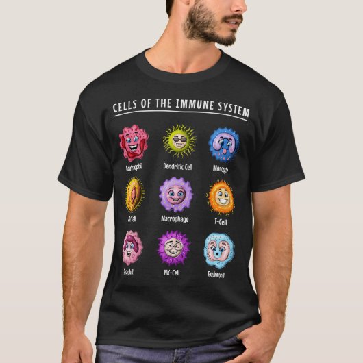 Biologie Immunsystem Zellen T-Shirt (Vorderseite)