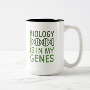 Biologie ist in meinen Genen Zweifarbige Tasse