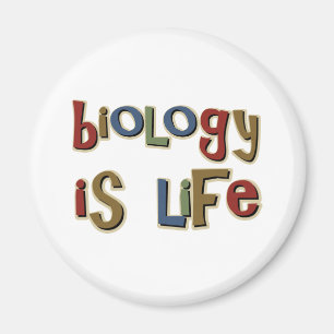 Biologie ist Leben-lustiges Wortspiel Magnet