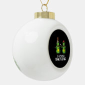 Biologie kultiviert Bakterien lustige Studentenwis Keramik Kugel-Ornament (Links)