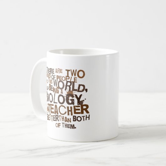 Biologie-Lehrer-Geschenk Kaffeetasse (Vorderseite Links)