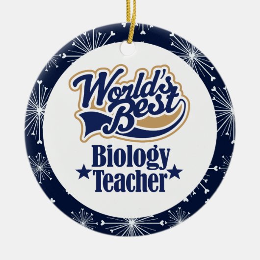 Biologie-Lehrer-Geschenk-Verzierung Keramik Ornament (Vorne)