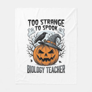 Biologie-Lehrer-Halloween-Shirt Gruseliger Kürbis Fleecedecke