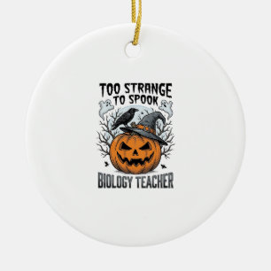Biologie-Lehrer-Halloween-Shirt Gruseliger Kürbis  Keramik Ornament