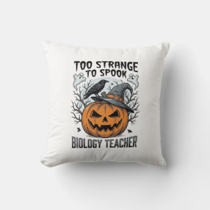 Biologie-Lehrer-Halloween-Shirt Gruseliger Kürbis Kissen