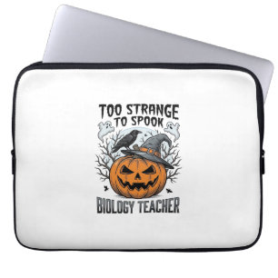 Biologie-Lehrer-Halloween-Shirt Gruseliger Kürbis Laptopschutzhülle