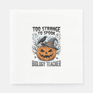 Biologie-Lehrer-Halloween-Shirt Gruseliger Kürbis  Serviette