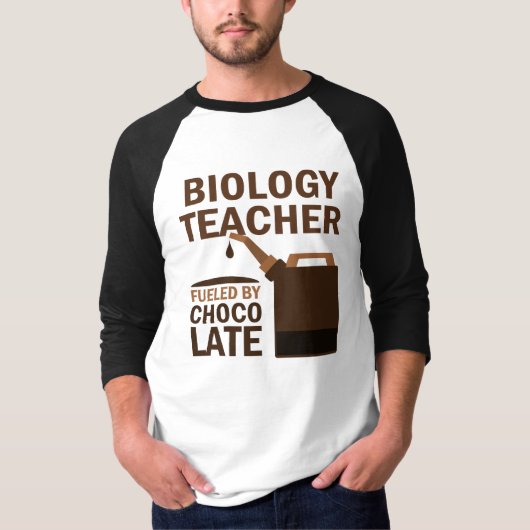 Biologie-Lehrer-(lustige) Schokolade T-Shirt (Vorderseite)