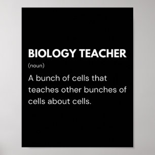Biologie-Lehrer Lustige Wissenschaftler-Definition Poster