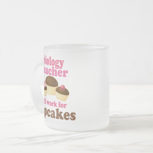 Biologie-Lehrer-(lustiges) Geschenk Mattglastasse (Vorderseite Links)