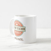 Biologie-Lehrer-personalisiertes Kaffeetasse (Vorderseite Links)