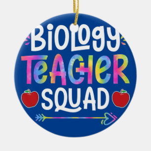 Biologie-Lehrer-Team Erster Schultag Tie Dye Keramik Ornament