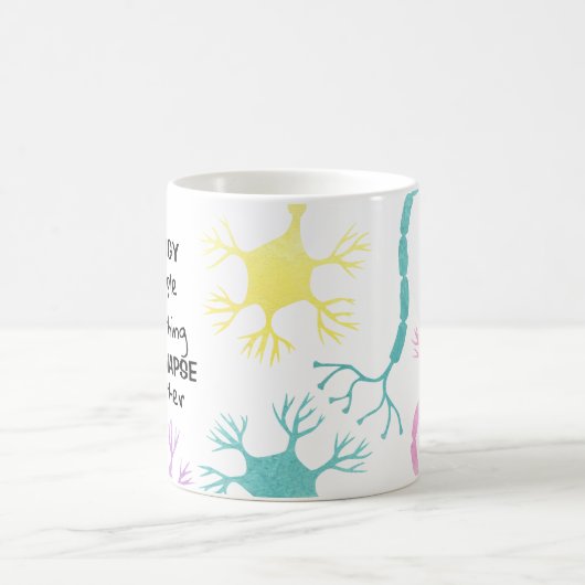 Biologie Neuron Synapse Science Doctor Teacher Kaffeetasse (Mittel)