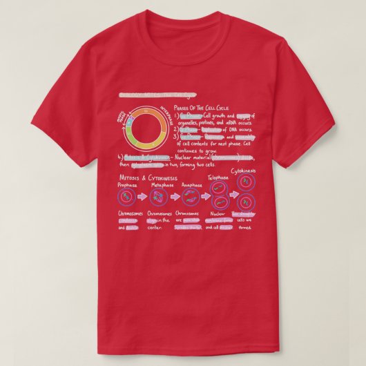 Biologie nimmt den Zellzyklus zur Kenntnis T-Shirt (Design vorne)