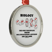 Biologie-nur Disziplin-Vermehrungs-Abteilung Silbernes Ornament (Rechts)