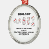 Biologie-nur Disziplin-Vermehrungs-Abteilung Silbernes Ornament (Links)