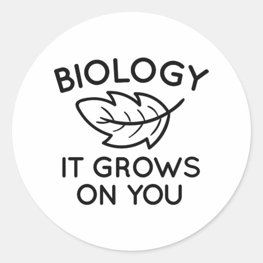 Biologie Runder Aufkleber (Vorderseite)