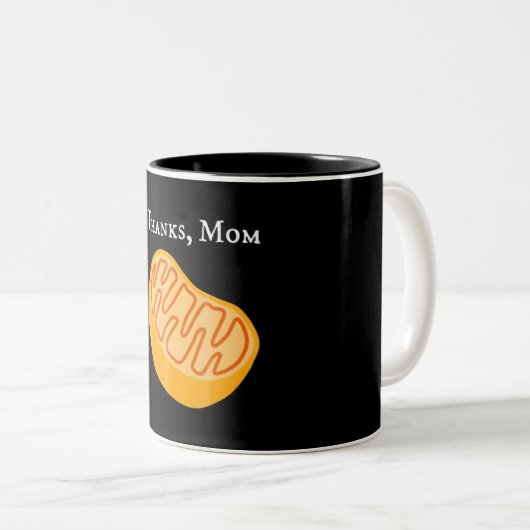 Biologie t , Mitochondrien , danke, Mutter, Wissen Zweifarbige Tasse (VorderseiteRechts)