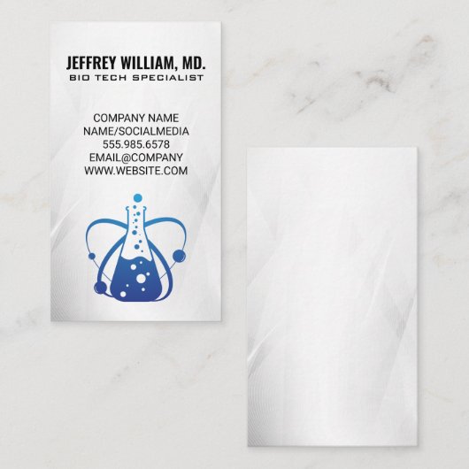 Biologie Tech | Science Beaker-Logo Visitenkarte (Vorne/Hinten)