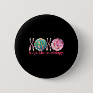 Biologie Valentinstag Scientifics Biology Science  Button