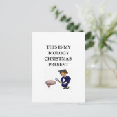 Biologie-Weihnachtswitz Feiertagspostkarte (Stehend Vorderseite)
