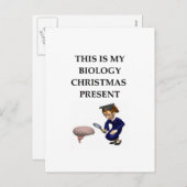Biologie-Weihnachtswitz Feiertagspostkarte (Vorne/Hinten)