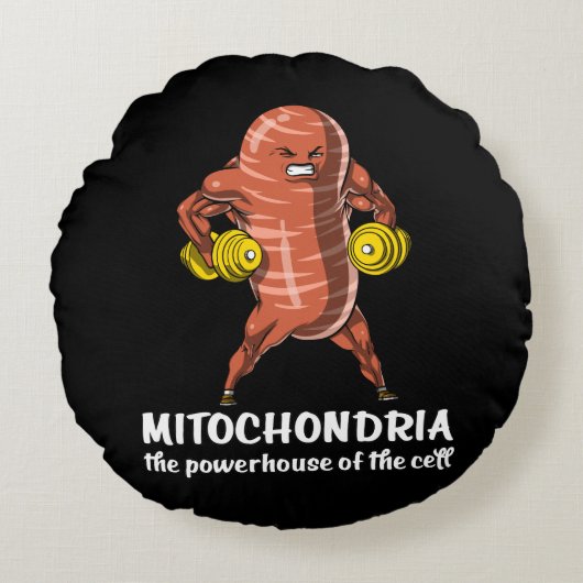 Biologie Wissenschaft Mitochondria Funny Joke Rundes Kissen (Vorderseite)
