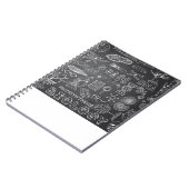 Biologie-Wissenschafts-Gekritzel in der grauen Notizblock (Linke Seite)