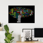 Biologie-Wort Nr. 5 Schwarz Poster (Heimbüro)